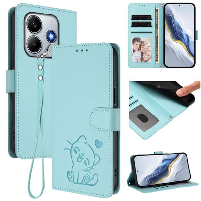 Embossed Heart Cat Leather Phone Case with Hand Strap, For Redmi Note 14 5G India / Xiaomi M7 Pro 5G, For Redmi Note 14 Pro 4G Global, For Redmi Note 14 4G 163.25mm, For Redmi A4 5G / A3 Pro / 14C 4G / 14R, For Redmi K70 Ultra 5G                       ...