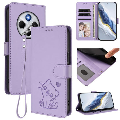 Embossed Heart Cat Leather Phone Case with Hand Strap, For Redmi Note 14 5G India / Xiaomi M7 Pro 5G, For Redmi Note 14 Pro 4G Global, For Redmi Note 14 4G 163.25mm, For Redmi A4 5G / A3 Pro / 14C 4G / 14R, For Redmi K70 Ultra 5G                       ...