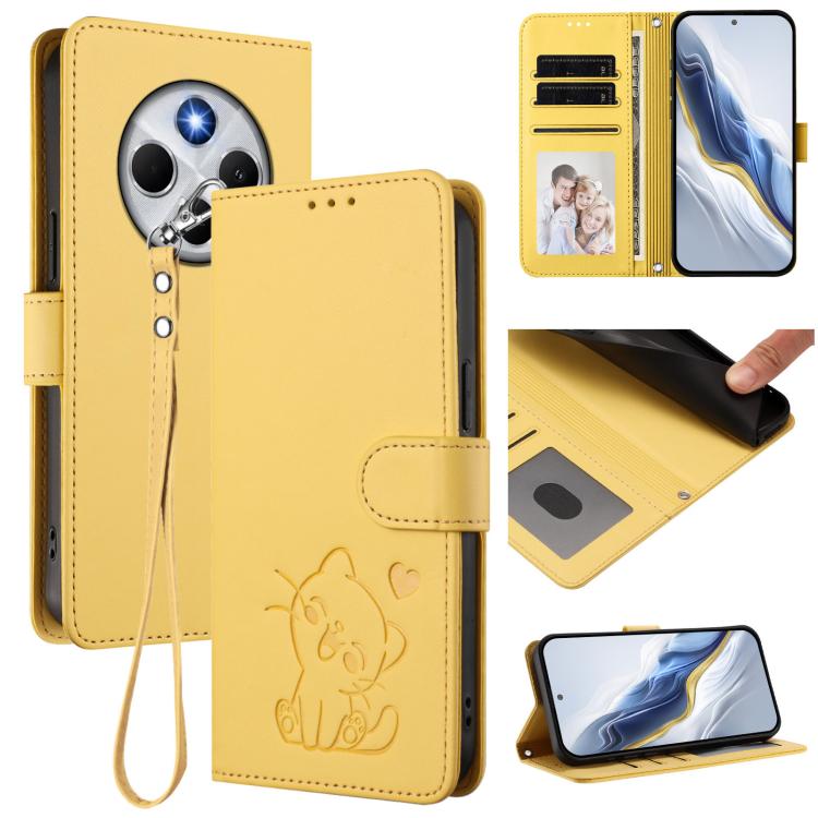 Embossed Heart Cat Leather Phone Case with Hand Strap, For Redmi Note 14 5G India / Xiaomi M7 Pro 5G, For Redmi Note 14 Pro 4G Global, For Redmi Note 14 4G 163.25mm, For Redmi A4 5G / A3 Pro / 14C 4G / 14R, For Redmi K70 Ultra 5G                       ...