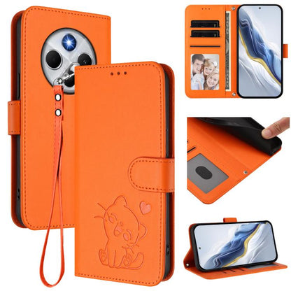 Embossed Heart Cat Leather Phone Case with Hand Strap, For Redmi Note 14 5G India / Xiaomi M7 Pro 5G, For Redmi Note 14 Pro 4G Global, For Redmi Note 14 4G 163.25mm, For Redmi A4 5G / A3 Pro / 14C 4G / 14R, For Redmi K70 Ultra 5G                       ...