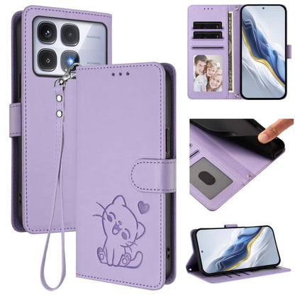 Embossed Heart Cat Leather Phone Case with Hand Strap, For Redmi Note 14 5G India / Xiaomi M7 Pro 5G, For Redmi Note 14 Pro 4G Global, For Redmi Note 14 4G 163.25mm, For Redmi A4 5G / A3 Pro / 14C 4G / 14R, For Redmi K70 Ultra 5G                       ...
