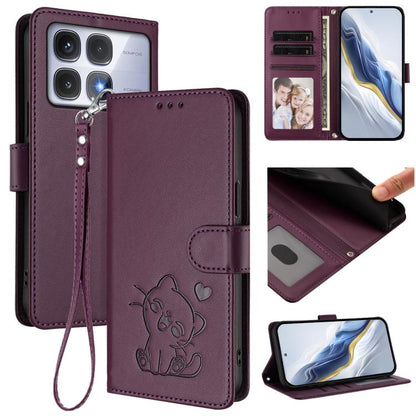 Embossed Heart Cat Leather Phone Case with Hand Strap, For Redmi Note 14 5G India / Xiaomi M7 Pro 5G, For Redmi Note 14 Pro 4G Global, For Redmi Note 14 4G 163.25mm, For Redmi A4 5G / A3 Pro / 14C 4G / 14R, For Redmi K70 Ultra 5G                       ...