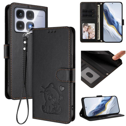 Embossed Heart Cat Leather Phone Case with Hand Strap, For Redmi Note 14 5G India / Xiaomi M7 Pro 5G, For Redmi Note 14 Pro 4G Global, For Redmi Note 14 4G 163.25mm, For Redmi A4 5G / A3 Pro / 14C 4G / 14R, For Redmi K70 Ultra 5G                       ...