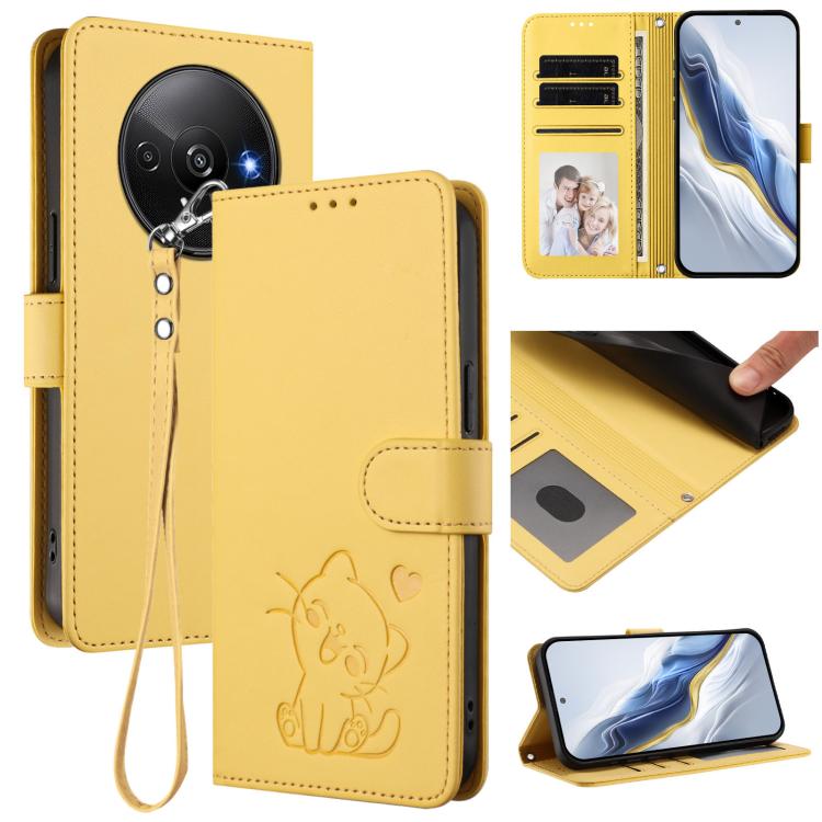 Embossed Heart Cat Leather Phone Case with Hand Strap, For Redmi Note 14 5G India / Xiaomi M7 Pro 5G, For Redmi Note 14 Pro 4G Global, For Redmi Note 14 4G 163.25mm, For Redmi A4 5G / A3 Pro / 14C 4G / 14R, For Redmi K70 Ultra 5G                       ...