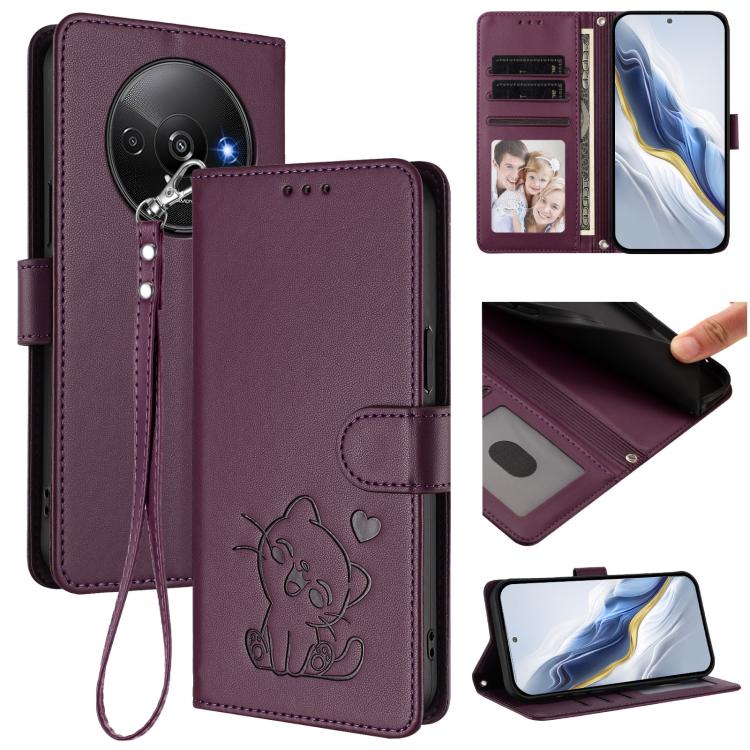 Embossed Heart Cat Leather Phone Case with Hand Strap, For Redmi Note 14 5G India / Xiaomi M7 Pro 5G, For Redmi Note 14 Pro 4G Global, For Redmi Note 14 4G 163.25mm, For Redmi A4 5G / A3 Pro / 14C 4G / 14R, For Redmi K70 Ultra 5G                       ...