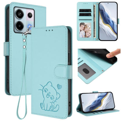 Embossed Heart Cat Leather Phone Case with Hand Strap, For Redmi Note 14 5G India / Xiaomi M7 Pro 5G, For Redmi Note 14 Pro 4G Global, For Redmi Note 14 4G 163.25mm, For Redmi A4 5G / A3 Pro / 14C 4G / 14R, For Redmi K70 Ultra 5G                       ...