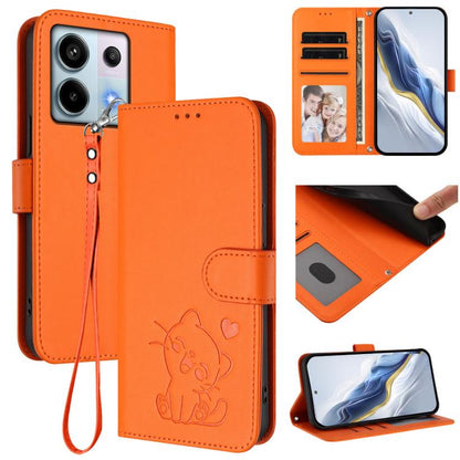 Embossed Heart Cat Leather Phone Case with Hand Strap, For Redmi Note 14 5G India / Xiaomi M7 Pro 5G, For Redmi Note 14 Pro 4G Global, For Redmi Note 14 4G 163.25mm, For Redmi A4 5G / A3 Pro / 14C 4G / 14R, For Redmi K70 Ultra 5G                       ...