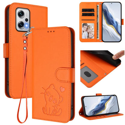 Embossed Heart Cat Leather Phone Case with Hand Strap, For Redmi Note 13 Pro+ 5G Global, For Redmi 12 4G / 5G / Note 12R, For Redmi K50i / Note 12T Pro, For Redmi Note 12 Turbo 5G / Xiaomi Poco F5, For Redmi K60 / K60 Pro                               ...