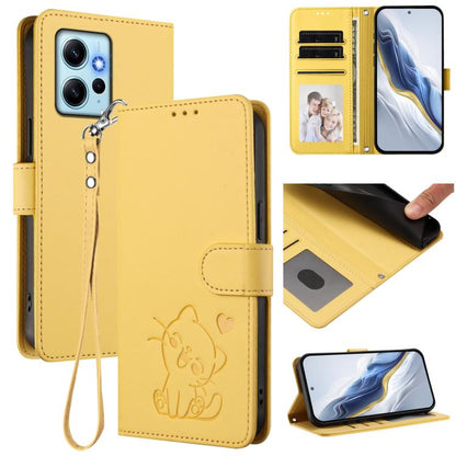 Embossed Heart Cat Leather Phone Case with Hand Strap, For Redmi Note 13 Pro+ 5G Global, For Redmi 12 4G / 5G / Note 12R, For Redmi K50i / Note 12T Pro, For Redmi Note 12 Turbo 5G / Xiaomi Poco F5, For Redmi K60 / K60 Pro                               ...
