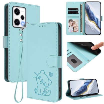 Embossed Heart Cat Leather Phone Case with Hand Strap, For Redmi Note 12 4G Global, For Redmi A1 4G / A2 4G, For Redmi 11A / Xiaomi Poco C55, For Redmi Note 12 Pro+ 5G India, For Redmi Note 12 Pro Speed / Note 12 Pro 5G                                 ...