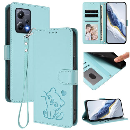 Embossed Heart Cat Leather Phone Case with Hand Strap, For Redmi Note 12 4G Global, For Redmi A1 4G / A2 4G, For Redmi 11A / Xiaomi Poco C55, For Redmi Note 12 Pro+ 5G India, For Redmi Note 12 Pro Speed / Note 12 Pro 5G                                 ...