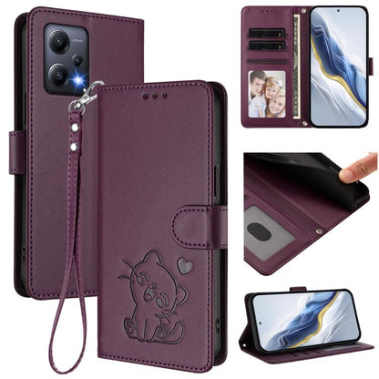 Embossed Heart Cat Leather Phone Case with Hand Strap, For Redmi Note 12 4G Global, For Redmi A1 4G / A2 4G, For Redmi 11A / Xiaomi Poco C55, For Redmi Note 12 Pro+ 5G India, For Redmi Note 12 Pro Speed / Note 12 Pro 5G                                 ...