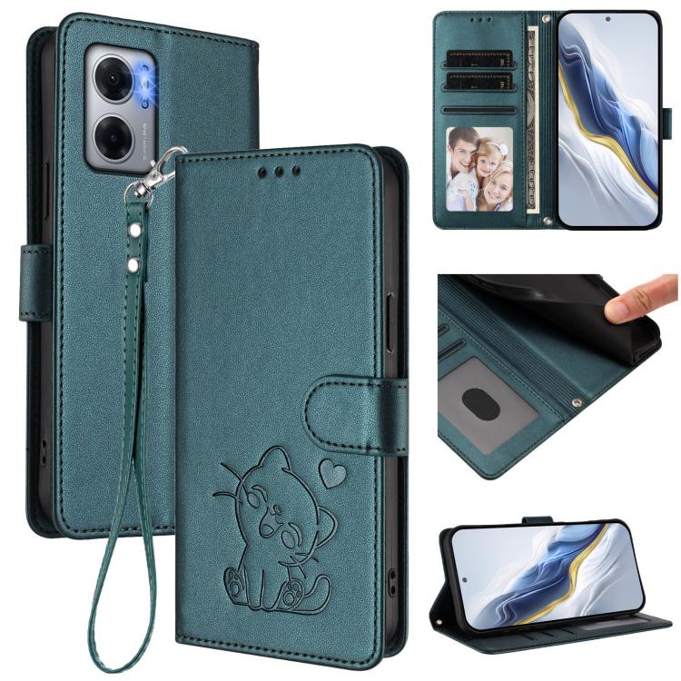Embossed Heart Cat Leather Phone Case with Hand Strap, For Redmi Note 12 4G Global, For Redmi A1 4G / A2 4G, For Redmi 11A / Xiaomi Poco C55, For Redmi Note 12 Pro+ 5G India, For Redmi Note 12 Pro Speed / Note 12 Pro 5G                                 ...