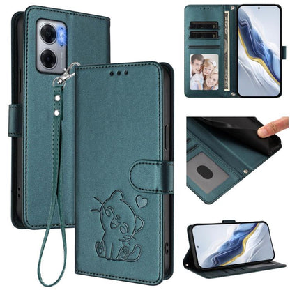 Embossed Heart Cat Leather Phone Case with Hand Strap, For Redmi Note 12 4G Global, For Redmi A1 4G / A2 4G, For Redmi 11A / Xiaomi Poco C55, For Redmi Note 12 Pro+ 5G India, For Redmi Note 12 Pro Speed / Note 12 Pro 5G                                 ...