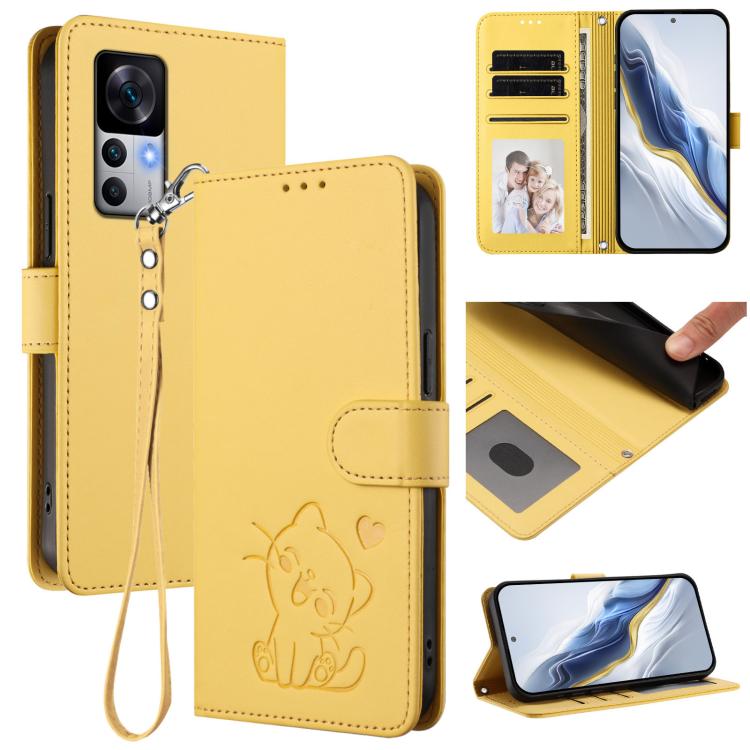 Embossed Heart Cat Leather Phone Case with Hand Strap, For Redmi Note 12 4G Global, For Redmi A1 4G / A2 4G, For Redmi 11A / Xiaomi Poco C55, For Redmi Note 12 Pro+ 5G India, For Redmi Note 12 Pro Speed / Note 12 Pro 5G                                 ...