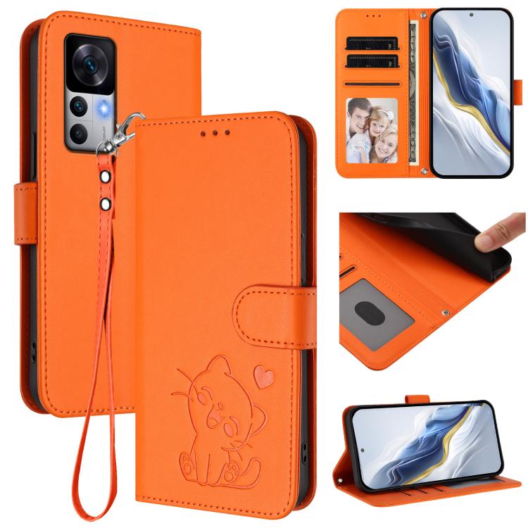 Embossed Heart Cat Leather Phone Case with Hand Strap, For Redmi Note 12 4G Global, For Redmi A1 4G / A2 4G, For Redmi 11A / Xiaomi Poco C55, For Redmi Note 12 Pro+ 5G India, For Redmi Note 12 Pro Speed / Note 12 Pro 5G                                 ...