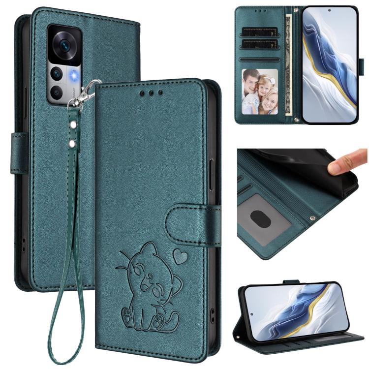 Embossed Heart Cat Leather Phone Case with Hand Strap, For Redmi Note 12 4G Global, For Redmi A1 4G / A2 4G, For Redmi 11A / Xiaomi Poco C55, For Redmi Note 12 Pro+ 5G India, For Redmi Note 12 Pro Speed / Note 12 Pro 5G                                 ...