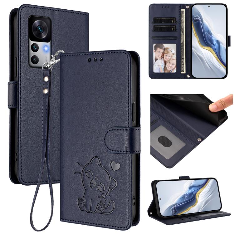 Embossed Heart Cat Leather Phone Case with Hand Strap, For Redmi Note 12 4G Global, For Redmi A1 4G / A2 4G, For Redmi 11A / Xiaomi Poco C55, For Redmi Note 12 Pro+ 5G India, For Redmi Note 12 Pro Speed / Note 12 Pro 5G                                 ...