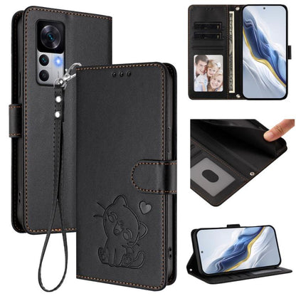 Embossed Heart Cat Leather Phone Case with Hand Strap, For Redmi Note 12 4G Global, For Redmi A1 4G / A2 4G, For Redmi 11A / Xiaomi Poco C55, For Redmi Note 12 Pro+ 5G India, For Redmi Note 12 Pro Speed / Note 12 Pro 5G                                 ...