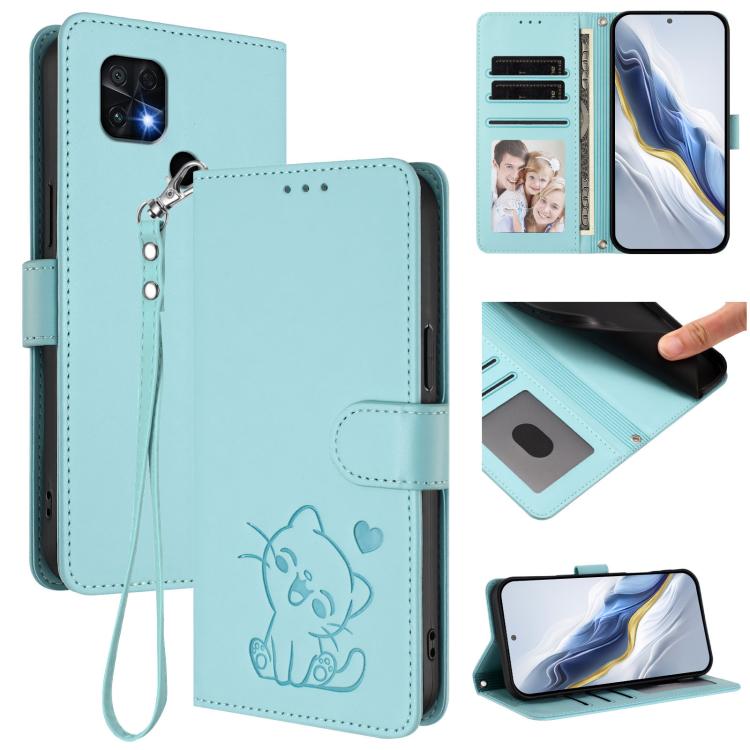 Étui de téléphone en cuir avec cœur en relief et dragonne pour Redmi 10 2022 Inde / 10C, pour Redmi Note 11S 5G / Xiaomi Poco M4 Pro 5G, pour Redmi 10A / 9C, pour Redmi 10 2022