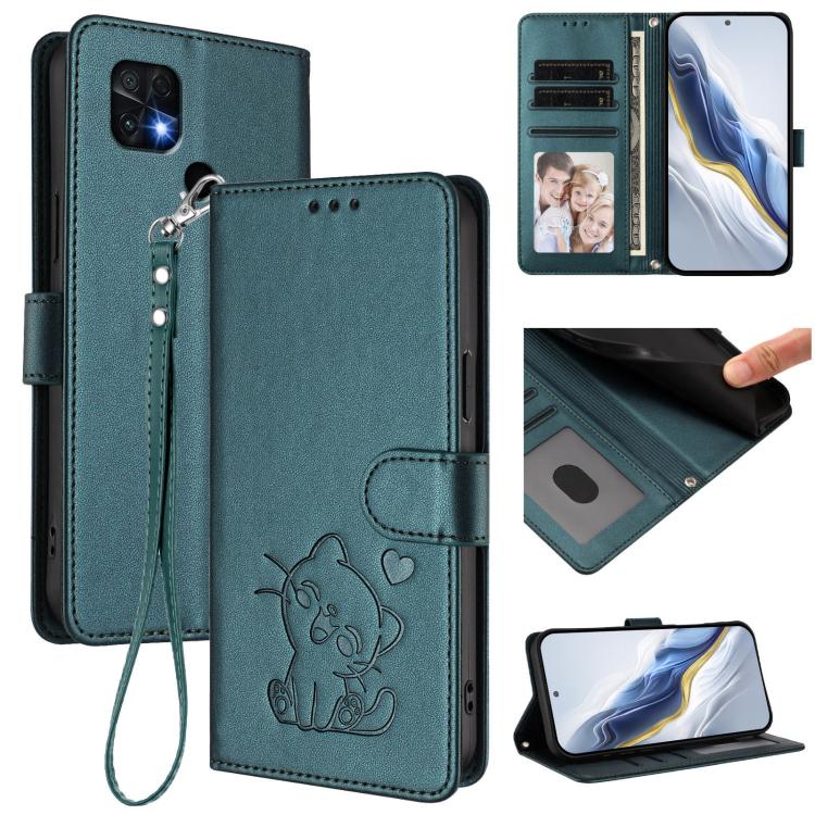 Étui de téléphone en cuir avec cœur en relief et dragonne pour Redmi 10 2022 Inde / 10C, pour Redmi Note 11S 5G / Xiaomi Poco M4 Pro 5G, pour Redmi 10A / 9C, pour Redmi 10 2022