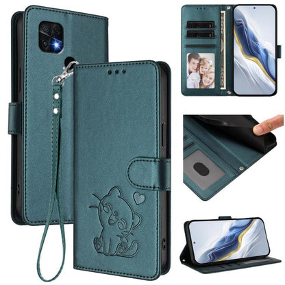 Étui de téléphone en cuir avec cœur en relief et dragonne pour Redmi 10 2022 Inde / 10C, pour Redmi Note 11S 5G / Xiaomi Poco M4 Pro 5G, pour Redmi 10A / 9C, pour Redmi 10 2022