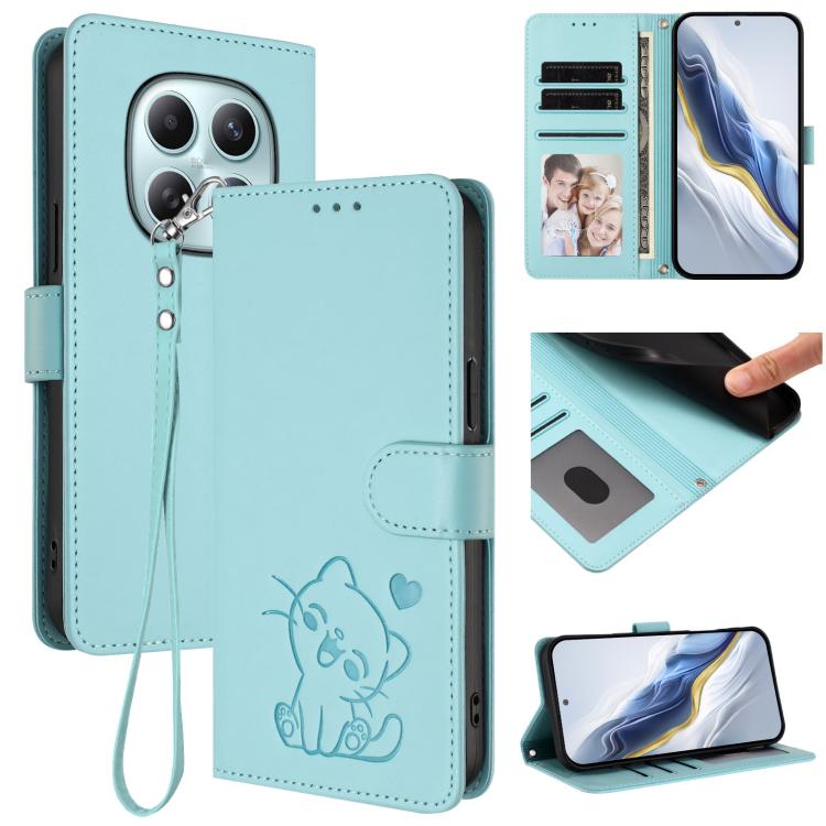 Étui de téléphone en cuir avec cœur gaufré et dragonne, Pour Redmi A5 4G 171.7mm / Xiaomi Poco C71, Pour Redmi K90 Max 5G, Pour Redmi A7 Pro 4G / 5G 171mm / Poco C85x 5G, Pour Redmi 15a 5G, Pour Redmi Turbo 5 Max 5G / Poco X8 Pro Max 5G