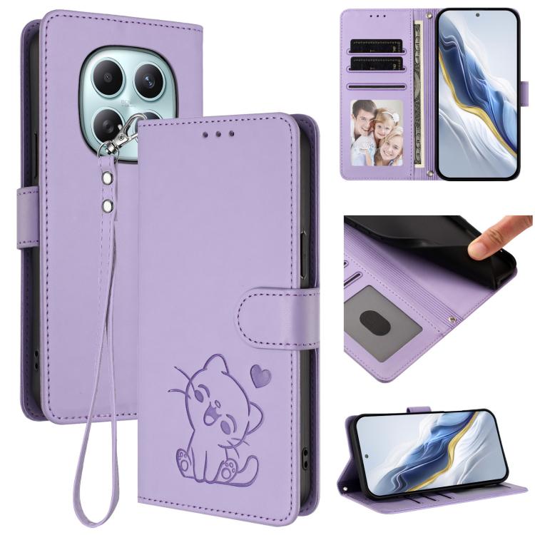 Étui de téléphone en cuir avec cœur gaufré et dragonne, Pour Redmi A5 4G 171.7mm / Xiaomi Poco C71, Pour Redmi K90 Max 5G, Pour Redmi A7 Pro 4G / 5G 171mm / Poco C85x 5G, Pour Redmi 15a 5G, Pour Redmi Turbo 5 Max 5G / Poco X8 Pro Max 5G