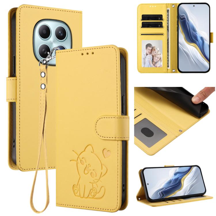 Étui de téléphone en cuir avec cœur gaufré et dragonne, Pour Redmi A5 4G 171.7mm / Xiaomi Poco C71, Pour Redmi K90 Max 5G, Pour Redmi A7 Pro 4G / 5G 171mm / Poco C85x 5G, Pour Redmi 15a 5G, Pour Redmi Turbo 5 Max 5G / Poco X8 Pro Max 5G
