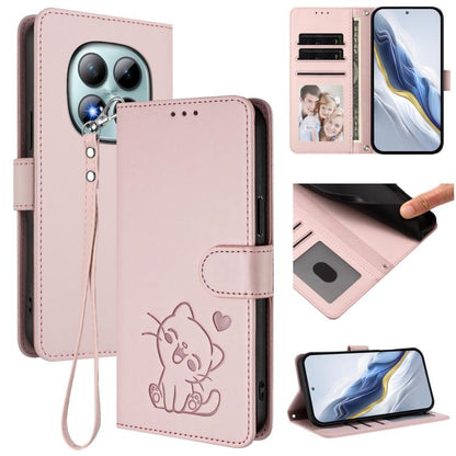 Étui de téléphone en cuir avec cœur gaufré et dragonne, Pour Redmi A5 4G 171.7mm / Xiaomi Poco C71, Pour Redmi K90 Max 5G, Pour Redmi A7 Pro 4G / 5G 171mm / Poco C85x 5G, Pour Redmi 15a 5G, Pour Redmi Turbo 5 Max 5G / Poco X8 Pro Max 5G