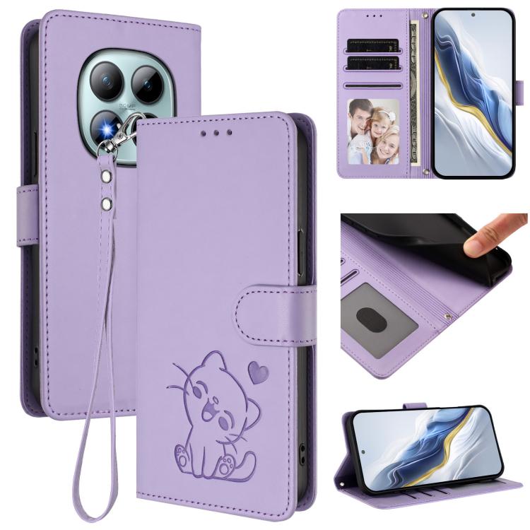 Étui de téléphone en cuir avec cœur gaufré et dragonne, Pour Redmi A5 4G 171.7mm / Xiaomi Poco C71, Pour Redmi K90 Max 5G, Pour Redmi A7 Pro 4G / 5G 171mm / Poco C85x 5G, Pour Redmi 15a 5G, Pour Redmi Turbo 5 Max 5G / Poco X8 Pro Max 5G