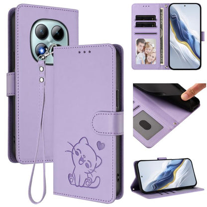 Étui de téléphone en cuir avec cœur gaufré et dragonne, Pour Redmi A5 4G 171.7mm / Xiaomi Poco C71, Pour Redmi K90 Max 5G, Pour Redmi A7 Pro 4G / 5G 171mm / Poco C85x 5G, Pour Redmi 15a 5G, Pour Redmi Turbo 5 Max 5G / Poco X8 Pro Max 5G