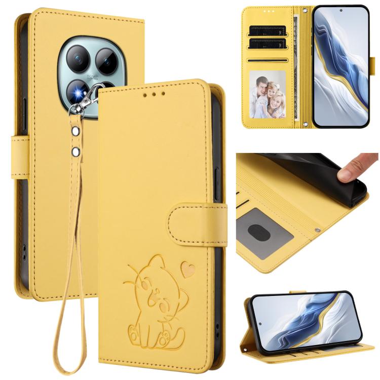 Étui de téléphone en cuir avec cœur gaufré et dragonne, Pour Redmi A5 4G 171.7mm / Xiaomi Poco C71, Pour Redmi K90 Max 5G, Pour Redmi A7 Pro 4G / 5G 171mm / Poco C85x 5G, Pour Redmi 15a 5G, Pour Redmi Turbo 5 Max 5G / Poco X8 Pro Max 5G