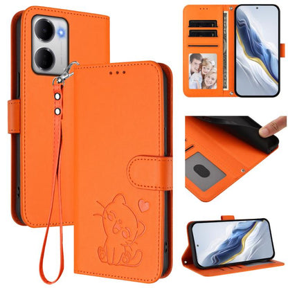 Étui de téléphone en cuir avec cœur gaufré et dragonne, Pour Redmi A5 4G 171.7mm / Xiaomi Poco C71, Pour Redmi K90 Max 5G, Pour Redmi A7 Pro 4G / 5G 171mm / Poco C85x 5G, Pour Redmi 15a 5G, Pour Redmi Turbo 5 Max 5G / Poco X8 Pro Max 5G