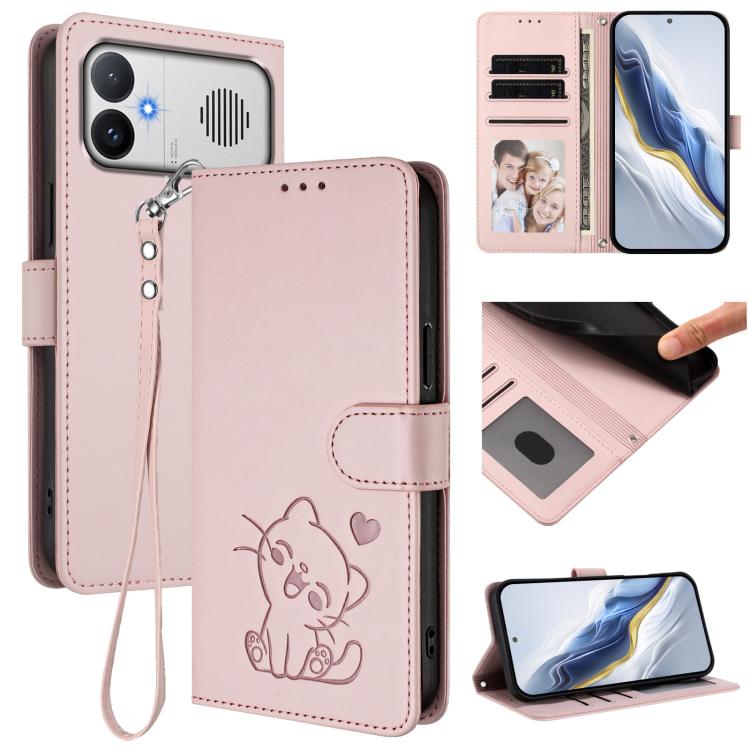 Étui de téléphone en cuir avec cœur gaufré et dragonne, Pour Redmi A5 4G 171.7mm / Xiaomi Poco C71, Pour Redmi K90 Max 5G, Pour Redmi A7 Pro 4G / 5G 171mm / Poco C85x 5G, Pour Redmi 15a 5G, Pour Redmi Turbo 5 Max 5G / Poco X8 Pro Max 5G
