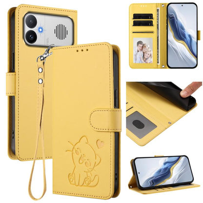 Étui de téléphone en cuir avec cœur gaufré et dragonne, Pour Redmi A5 4G 171.7mm / Xiaomi Poco C71, Pour Redmi K90 Max 5G, Pour Redmi A7 Pro 4G / 5G 171mm / Poco C85x 5G, Pour Redmi 15a 5G, Pour Redmi Turbo 5 Max 5G / Poco X8 Pro Max 5G