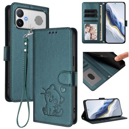 Étui de téléphone en cuir avec cœur gaufré et dragonne, Pour Redmi A5 4G 171.7mm / Xiaomi Poco C71, Pour Redmi K90 Max 5G, Pour Redmi A7 Pro 4G / 5G 171mm / Poco C85x 5G, Pour Redmi 15a 5G, Pour Redmi Turbo 5 Max 5G / Poco X8 Pro Max 5G