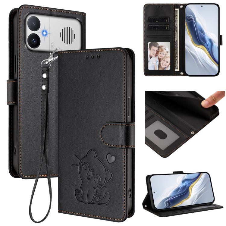 Étui de téléphone en cuir avec cœur gaufré et dragonne, Pour Redmi A5 4G 171.7mm / Xiaomi Poco C71, Pour Redmi K90 Max 5G, Pour Redmi A7 Pro 4G / 5G 171mm / Poco C85x 5G, Pour Redmi 15a 5G, Pour Redmi Turbo 5 Max 5G / Poco X8 Pro Max 5G