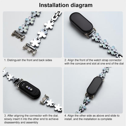 xDfind Sun Petal Metal Watch Band, For Xiaomi Smart Band 11 / 10 / 9 / 8, For Xiaomi Band 10 Pro / 9 Pro / 8 Pro, For Redmi Watch 6 / 5 / 4