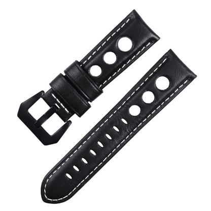 xDfind Three-hole Breathable Genuine Leather Watch Band