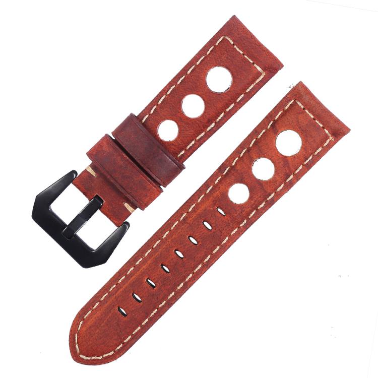 xDfind Three-hole Breathable Genuine Leather Watch Band