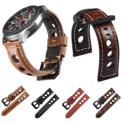 xDfind Three-hole Breathable Genuine Leather Watch Band