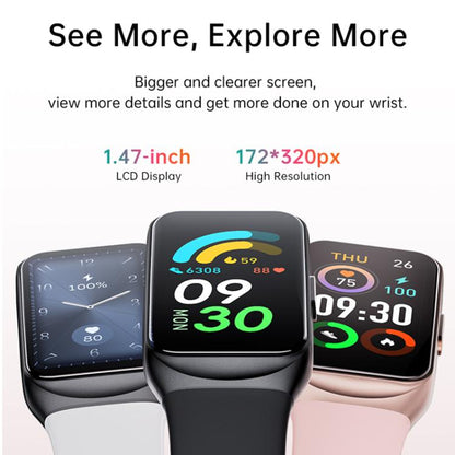 GTL2 1.47 inch TFT Screen Fitness Tracker Smart Wristband Support Heart Rate Monitoring