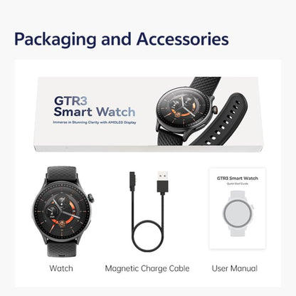 GTR3 1.43 inch AMOLED Screen Fitness Tracker Smart Watch Support Heart Rate Monitoring