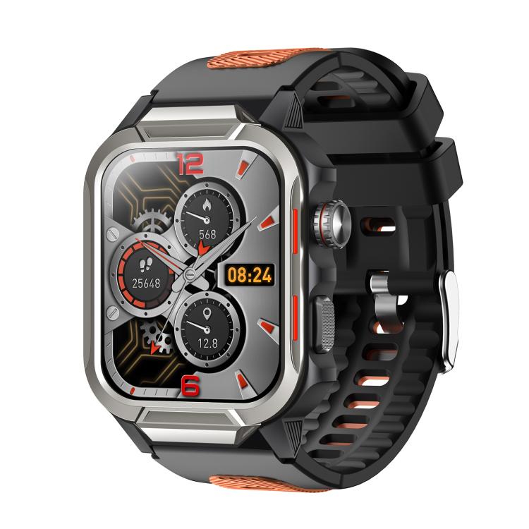 GTS9 Montre Connectée Robuste d'Extérieur Étanche 3ATM avec Écran TFT de 1,96 Pouces