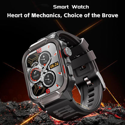 GTS9 Montre Connectée Robuste d'Extérieur Étanche 3ATM avec Écran TFT de 1,96 Pouces