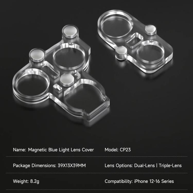 Mechanic CP23 Magnetic Blue Light Lens Cover Protector for iPhone 12-16 Pro Max, Mechanic CP23