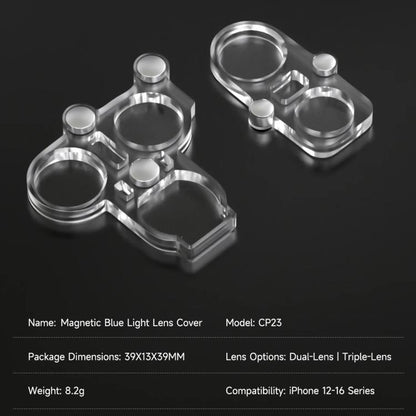 Mechanic CP23 Magnetic Blue Light Lens Cover Protector for iPhone 12-16 Pro Max, Mechanic CP23