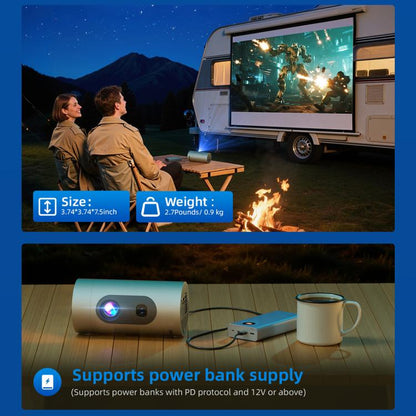 Q8 1080P 180ANSI LCD Display Smart Projector, 1GB+8GB Electric Focus, 1GB+8GB Auto Focus