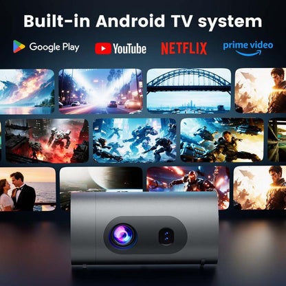 Q8 1080P 180ANSI LCD Display Smart Projector, 1GB+8GB Electric Focus, 1GB+8GB Auto Focus